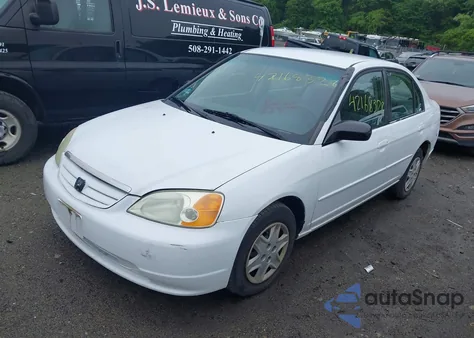 2003 Honda Civic Lx из США, поврежденный, VIN 2HGES16573H500490